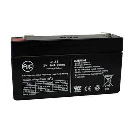 Battery Clerk AJC Enduring CB 1.3-6 6V 1.3Ah Sealed Lead Acid Battery AJC-C1.3S-A-1-154472